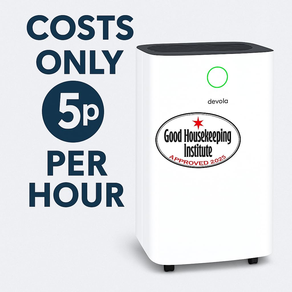 12L Low Energy Dehumidifier with Laundry Drying Mode & Continuous Drainage