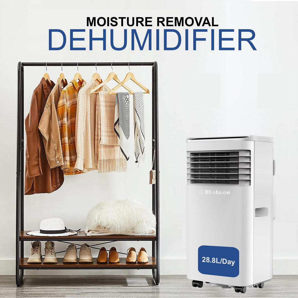 9000 BTU Portable Air Conditioner with Fan, Dehumidifier & Timer Function